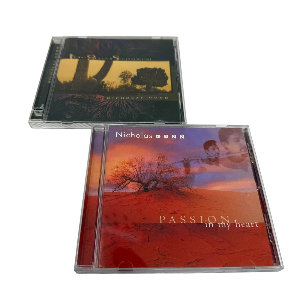 Nicholas Gunn CD Lot 2 Passion In My Heart The Great Southwest‎ Promo